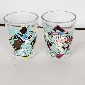 Disney Lilo & Stitch palm icecream coconut 1.5-Ounce Mini Shot Glasses  Set of 2